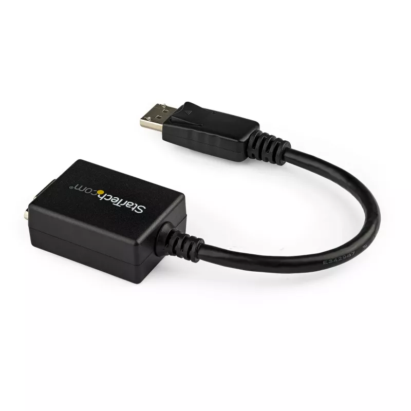 StarTech.com DisplayPort to VGA Adapter - Active DP to VGA Converter - 1080p Video - DisplayPort Certified - DP/DP++ Source to VGA Monitor adapter kablowy Dongle - Latching DP Connector