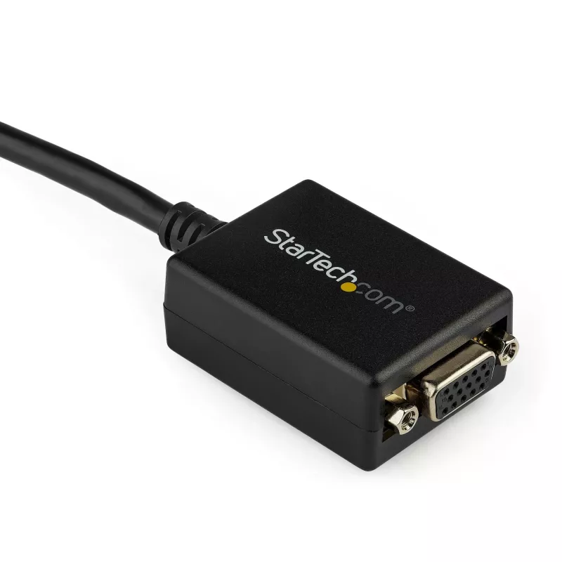 StarTech.com DisplayPort to VGA Adapter - Active DP to VGA Converter - 1080p Video - DisplayPort Certified - DP/DP++ Source to VGA Monitor adapter kablowy Dongle - Latching DP Connector