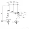 Neomounts DS60-600BL1 Ramię do monitora 10-32 cale - Quick-fix - stop 180°
