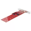 Karta adaptera StarTech.com Dual M.2 PCIe SSD, PCIe x8 / x16 na dwa dyski SSD NVMe lub AHCI M.2, PCI Express 4.0, 7,8 GBps na dysk, wymagana bifurkacja - kompatybilna z Windows/Linux
