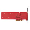 Karta adaptera StarTech.com Dual M.2 PCIe SSD, PCIe x8 / x16 na dwa dyski SSD NVMe lub AHCI M.2, PCI Express 4.0, 7,8 GBps na dysk, wymagana bifurkacja - kompatybilna z Windows/Linux