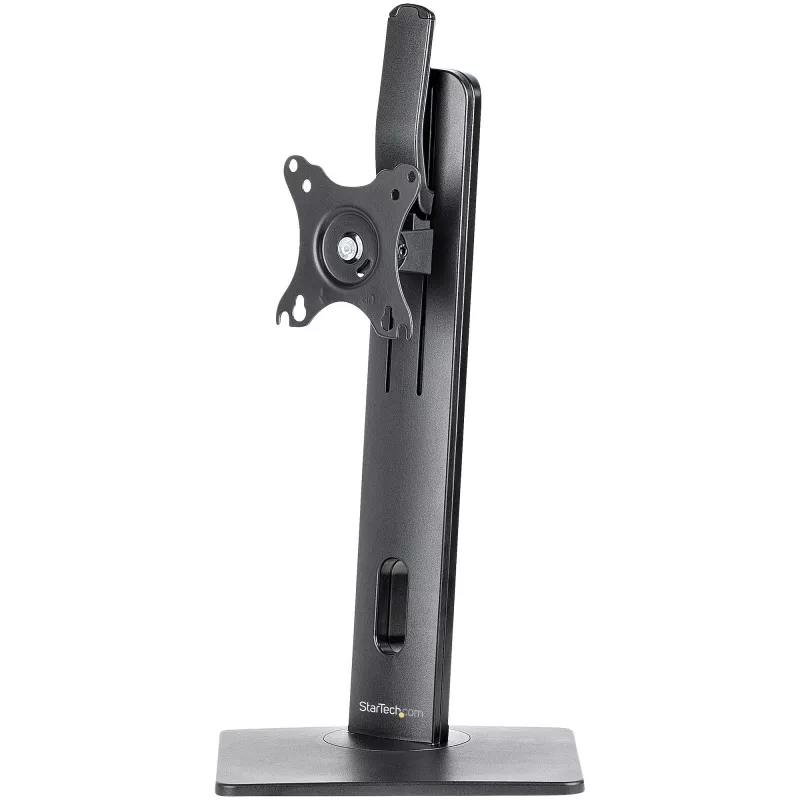 StarTech.com Wolnostojący pojedynczy uchwyt do monitora - Regulowany wysokością stojak na monitor - Do monitorów z mocowaniem VESA do 32 cali (15 funtów/7 kg) - Ergonomiczny stojak na monitor na biurko - Pochylenie/obrót/rotacja
