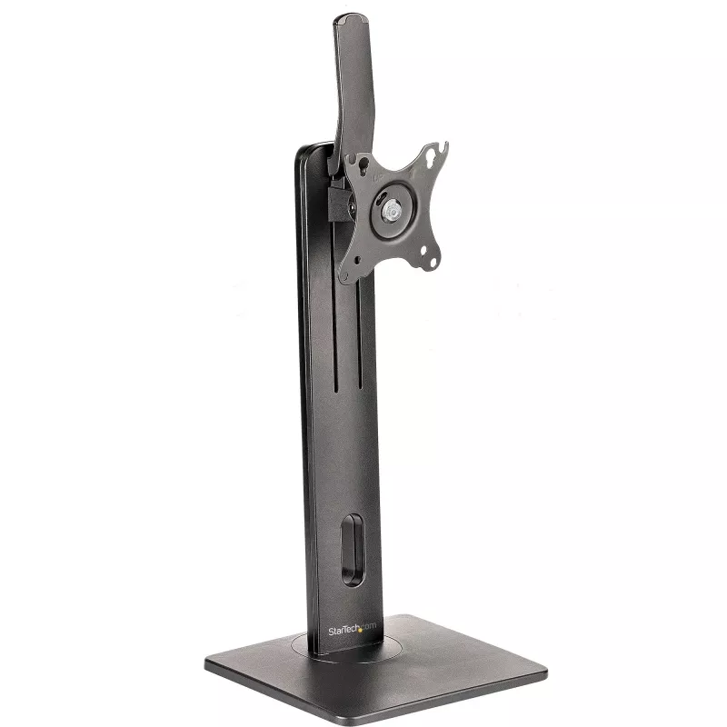 StarTech.com Wolnostojący pojedynczy uchwyt do monitora - Regulowany wysokością stojak na monitor - Do monitorów z mocowaniem VESA do 32 cali (15 funtów/7 kg) - Ergonomiczny stojak na monitor na biurko - Pochylenie/obrót/rotacja