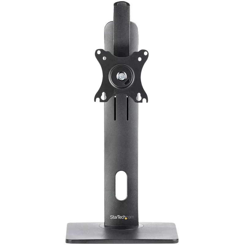 StarTech.com Wolnostojący pojedynczy uchwyt do monitora - Regulowany wysokością stojak na monitor - Do monitorów z mocowaniem VESA do 32 cali (15 funtów/7 kg) - Ergonomiczny stojak na monitor na biurko - Pochylenie/obrót/rotacja