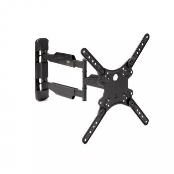 StarTech.com FPWARTB1M uchwyt ścienny do telewizora w pełni ruchomy, ramię przegubowe, do ekranów VESA 32–55 cali, do 35 kg (77 funtów), obrót +90/-90, stal, czarny