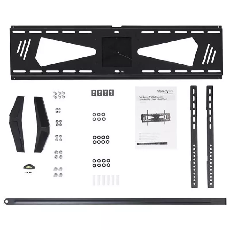 Niskoprofilowy uchwyt ścienny do telewizora StarTech.com - Stały, 94 cm (37 cali), 190,5 cm (75 cali), 300 x 200 mm, 800 x 400 mm, Plastik, Stal, Czarny