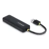StarTech.com 4-portowy hub USB-A, 5 Gb/s, zasilany z magistrali, mały podróżny mini hub USB, rozdzielacz USB 3.0 z wieloma portami, przenośny hub USB, zabezpieczenie nadprądowe (OCP)