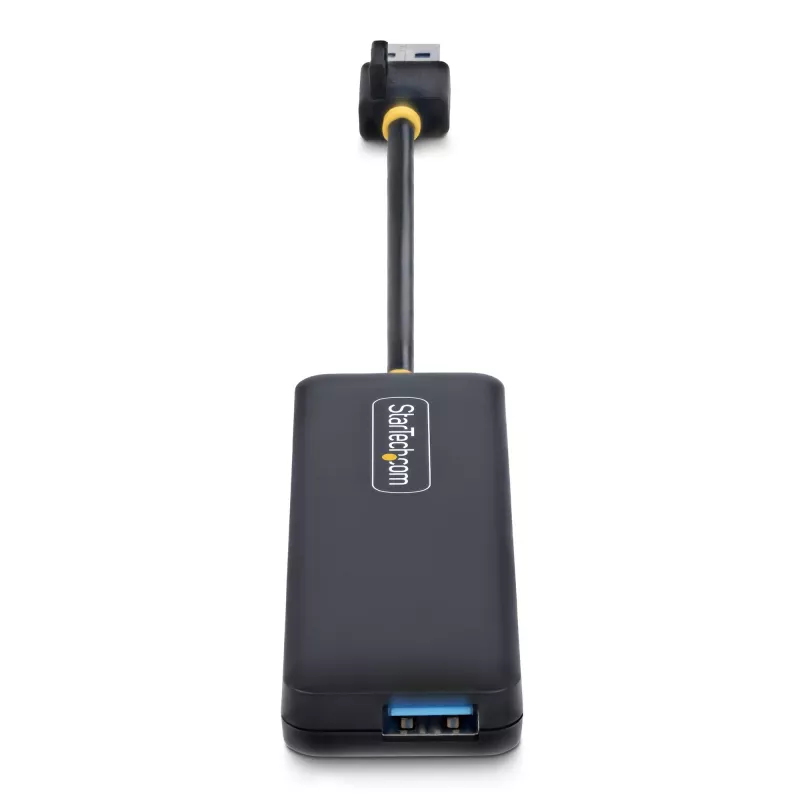 StarTech.com 4-portowy hub USB-A, 5 Gb/s, zasilany z magistrali, mały podróżny mini hub USB, rozdzielacz USB 3.0 z wieloma portami, przenośny hub USB, zabezpieczenie nadprądowe (OCP)