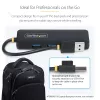 StarTech.com 4-portowy hub USB-A, 5 Gb/s, zasilany z magistrali, mały podróżny mini hub USB, rozdzielacz USB 3.0 z wieloma portami, przenośny hub USB, zabezpieczenie nadprądowe (OCP)