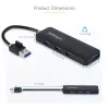 StarTech.com 4-portowy hub USB-A, 5 Gb/s, zasilany z magistrali, mały podróżny mini hub USB, rozdzielacz USB 3.0 z wieloma portami, przenośny hub USB, zabezpieczenie nadprądowe (OCP)