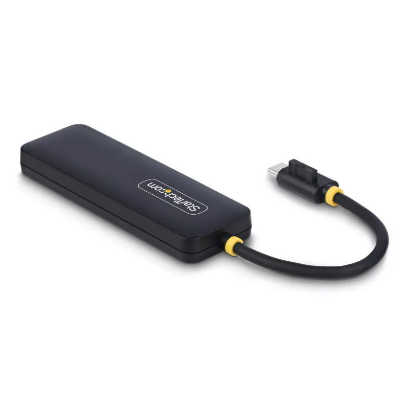 StarTech.com 4-portowy hub USB-C, 5 Gb/s, USB-C na 4x USB-A, zasilany z magistrali, kompaktowy mini hub podróżny, wieloportowy rozdzielacz USB 3.0, przenośny hub, zabezpieczenie nadprądowe