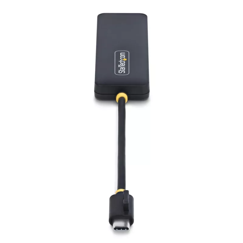 StarTech.com 4-portowy hub USB-C, 5 Gb/s, USB-C na 4x USB-A, zasilany z magistrali, kompaktowy mini hub podróżny, wieloportowy rozdzielacz USB 3.0, przenośny hub, zabezpieczenie nadprądowe