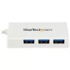 StarTech.com 4-portowy hub USB C z 1 portem USB-C i 3 portami USB-A (SuperSpeed 5 Gb/s) - Zasilany z magistrali USB - Przenośny hub USB 3.0 do laptopa - Hub USB 3.2 Gen 1 Type-C - Biały