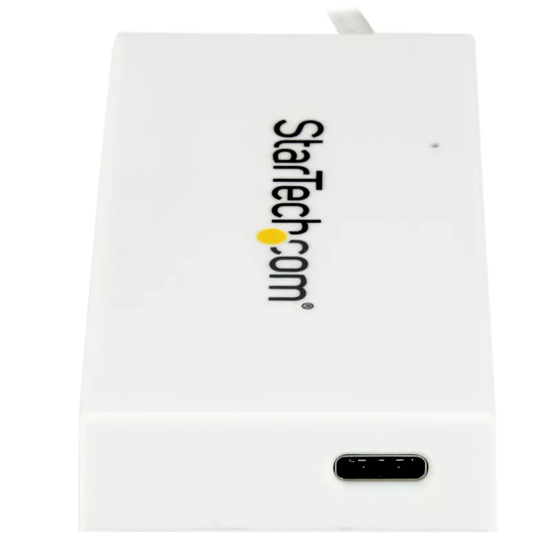StarTech.com 4-portowy hub USB C z 1 portem USB-C i 3 portami USB-A (SuperSpeed 5 Gb/s) - Zasilany z magistrali USB - Przenośny hub USB 3.0 do laptopa - Hub USB 3.2 Gen 1 Type-C - Biały