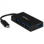 StarTech.com 4-portowy hub USB-C – hub USB Type-C z 4 portami USB-A (USB 3.0/3.1 Gen 1 SuperSpeed 5 Gb/s) – zasilanie z magistrali USB lub własne – przenośny hub USB-C na USB-A BC 1.2 z funkcją ładowania i adapterem zasilania~4-portowy hub USB-C – hub USB Type-C z 4 portami USB-A, hub USB 3.0 (5 Gb/s) – zasilanie z magistrali USB lub własne – przenośny hub USB-C na USB-A BC 1.2 z funkcją…