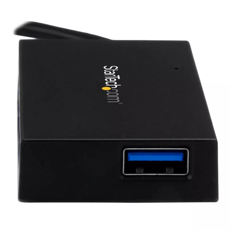 StarTech.com 4-portowy hub USB-C – hub USB Type-C z 4 portami USB-A (USB 3.0/3.1 Gen 1 SuperSpeed 5 Gb/s) – zasilanie z magistrali USB lub własne – przenośny hub USB-C na USB-A BC 1.2 z funkcją ładowania i adapterem zasilania~4-portowy hub USB-C – hub USB Type-C z 4 portami USB-A, hub USB 3.0 (5 Gb/s) – zasilanie z magistrali USB lub własne – przenośny hub USB-C na USB-A BC 1.2 z funkcją…