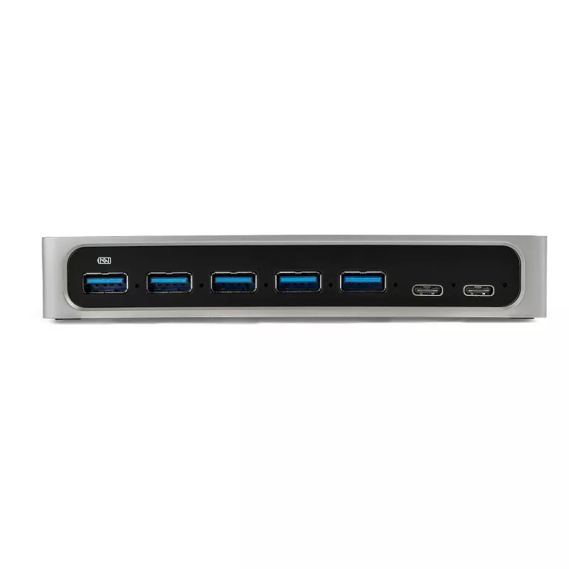 StarTech.com 7-portowy hub USB-C z portem szybkiego ładowania – USB-C na 5x USB-A i 2x USB-C (USB 3.0 SuperSpeed 5 Gb/s) – samo-zasilany hub USB 3.2 Gen 1 typ-C z zasilaczem – do laptopa/komputera stacjonarnego