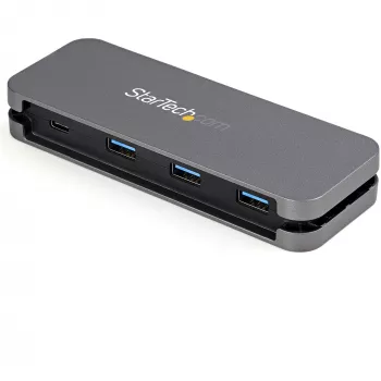 StarTech.com 4-portowy hub USB-C – 3x USB-A/1x USB-C – 5Gbps USB 3.0 hub Type-C (3.2/3.1 Gen 1) – Zasilany magistralą – Przenośny adapter USB-C na USB-A – Kabel o długości 28,5 cm (11,2 cala) z systemem zarządzania kablami~4-portowy hub USB-C – 3x USB-A/1x USB-C – USB 3.0 hub Type-C – USB 3.2 Gen 1 (5Gbps) – Zasilany magistralą – Przenośny adapter USB-C na USB-A – Kabel o długości 11,2 cala…