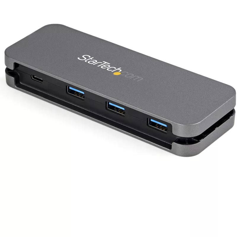 StarTech.com 4-portowy hub USB-C – 3x USB-A/1x USB-C – 5Gbps USB 3.0 hub Type-C (3.2/3.1 Gen 1) – Zasilany magistralą – Przenośny adapter USB-C na USB-A – Kabel o długości 28,5 cm (11,2 cala) z systemem zarządzania kablami~4-portowy hub USB-C – 3x USB-A/1x USB-C – USB 3.0 hub Type-C – USB 3.2 Gen 1 (5Gbps) – Zasilany magistralą – Przenośny adapter USB-C na USB-A – Kabel o długości 11,2 cala…