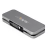 StarTech.com 4-portowy hub USB-C – 3x USB-A/1x USB-C – 5Gbps USB 3.0 hub Type-C (3.2/3.1 Gen 1) – Zasilany magistralą – Przenośny adapter USB-C na USB-A – Kabel o długości 28,5 cm (11,2 cala) z systemem zarządzania kablami~4-portowy hub USB-C – 3x USB-A/1x USB-C – USB 3.0 hub Type-C – USB 3.2 Gen 1 (5Gbps) – Zasilany magistralą – Przenośny adapter USB-C na USB-A – Kabel o długości 11,2 cala…