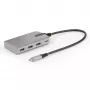 StarTech.com 4-portowy hub USB-C z wyjściem wideo USB-C DP Alt Mode 4K 60 Hz – 3x USB-A, 1x USB Type-C, zasilanie przejściowe 100 W Power Delivery, USB 3.2 10 Gb/s, kabel 30 cm, przenośny hub USB
