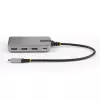 StarTech.com 4-portowy hub USB-C z wyjściem wideo USB-C DP Alt Mode 4K 60 Hz – 3x USB-A, 1x USB Type-C, zasilanie przejściowe 100 W Power Delivery, USB 3.2 10 Gb/s, kabel 30 cm, przenośny hub USB