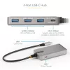 StarTech.com 4-portowy hub USB-C z wyjściem wideo USB-C DP Alt Mode 4K 60 Hz – 3x USB-A, 1x USB Type-C, zasilanie przejściowe 100 W Power Delivery, USB 3.2 10 Gb/s, kabel 30 cm, przenośny hub USB