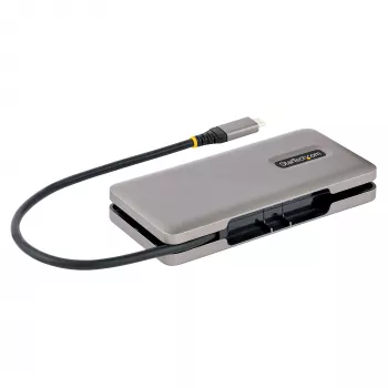 StarTech.com HB31CM1A3CB 4-portowy hub USB-C, 1x USB-A + 3x USB-C, USB 3.2 Gen 2 10 Gbps, zasilany z magistrali, kabel 25 cm (9,8 cala) owijany wokół obudowy
