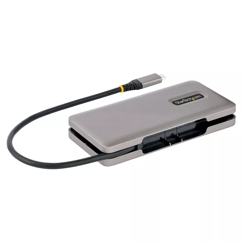 StarTech.com 4-portowy hub USB-C - 1x USB-A i 3x porty USB-C - USB 3.2 Gen 2 (10 Gb/s) - zasilany z magistrali - Hub USB-C z 12,6 cala/32 cm owijającym kablem - przenośny hub USB-C na USB-A
