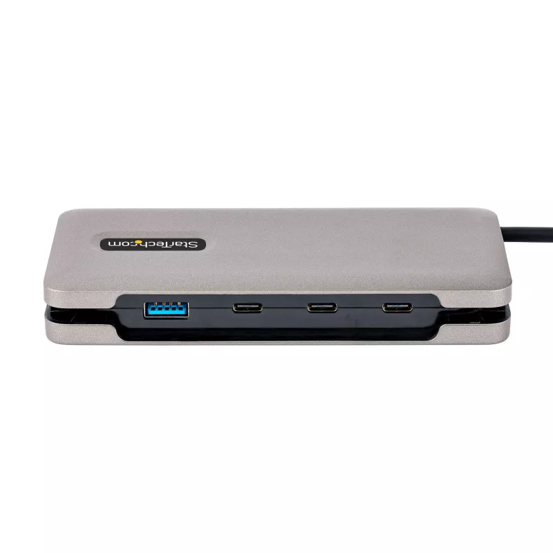 StarTech.com 4-portowy hub USB-C - 1x USB-A i 3x porty USB-C - USB 3.2 Gen 2 (10 Gb/s) - zasilany z magistrali - Hub USB-C z 12,6 cala/32 cm owijającym kablem - przenośny hub USB-C na USB-A