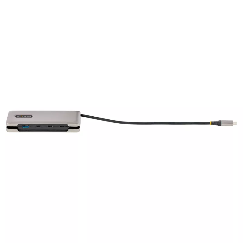 StarTech.com 4-portowy hub USB-C - 1x USB-A i 3x porty USB-C - USB 3.2 Gen 2 (10 Gb/s) - zasilany z magistrali - Hub USB-C z 12,6 cala/32 cm owijającym kablem - przenośny hub USB-C na USB-A