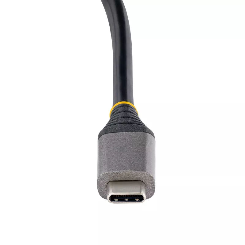 StarTech.com 4-portowy hub USB-C, 4x porty USB-C, USB 3.2 Gen 2 (10 Gb/s) – przenośny hub USB-C z przejściowym zasilaniem Power Delivery 100 W – hub USB typu C z owijanym kablem 12.6 cala/32 cm