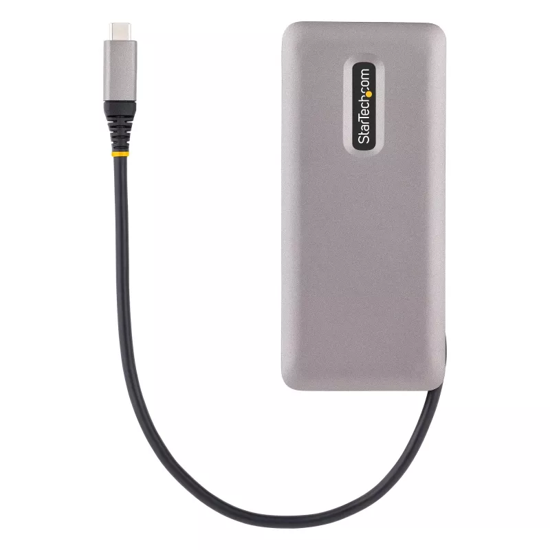 StarTech.com 4-portowy hub USB-C, 4x porty USB-C, USB 3.2 Gen 2 (10 Gb/s) – przenośny hub USB-C z przejściowym zasilaniem Power Delivery 100 W – hub USB typu C z owijanym kablem 12.6 cala/32 cm