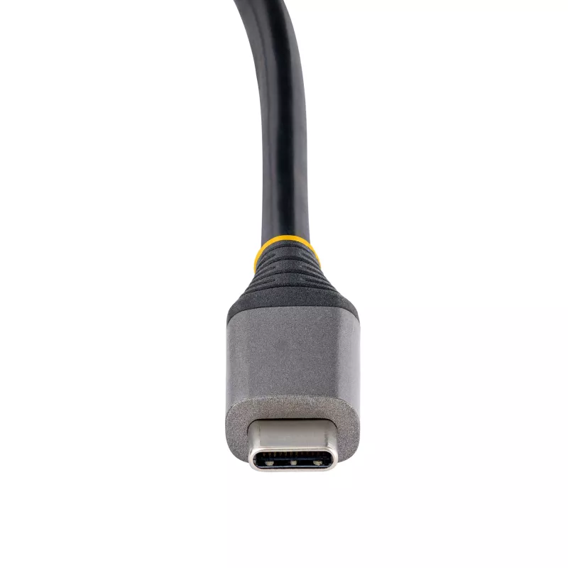 StarTech.com 4-portowy hub USB-C, 4x porty USB-C, USB 3.2 Gen 2 (10 Gb/s) – przenośny hub USB-C z przejściowym zasilaniem Power Delivery 100 W – hub USB typu C z owijanym kablem 12.6 cala/32 cm