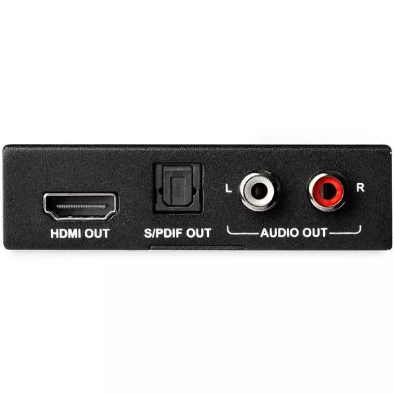 StarTech.com 4K HDMI Audio Extractor z obsługą 4K 60 Hz, Czarny, 4096 x 2160 pikseli, 1280 x 720,1920 x 1080,1920 x 1200,3840 x 2160,4096 x 2160, 60 Hz, 5.1 kanałów, HDMI