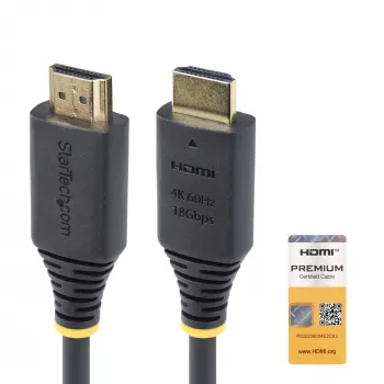 StarTech.com 3m (10ft) Premium Certified High Speed HDMI kabel, 4K 60Hz/1440p 144Hz, HDR10/HDCP 2.2/ARC, 18Gbps, UHD HDMI 2.0 Cord for TV/Monitor/Display, TPE Jacket