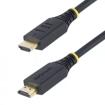 StarTech.com 1.6 stopy (50 cm) Premium certyfikowany szybki kabel HDMI, 4K 60 Hz/1440p 144 Hz, HDR10/HDCP 2.2/ARC, 18 Gb/s, przewód UHD HDMI 2.0 do telewizora/monitora/wyświetlacza, powłoka TPE