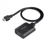 StarTech.com 2-Portowy Rozdzielacz HDMI, 4K 60Hz HDMI 2.0 Video, Rozdzielacz HDMI 4K 1 We 2 Wy, Rozdzielacz Wyświetlania/Wyjścia HDMI 1x2, HDR/HDCP, Wbudowany Kabel HDMI 20 cali (50 cm)