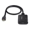 StarTech.com 2-Portowy Rozdzielacz HDMI, 4K 60Hz HDMI 2.0 Video, Rozdzielacz HDMI 4K 1 We 2 Wy, Rozdzielacz Wyświetlania/Wyjścia HDMI 1x2, HDR/HDCP, Wbudowany Kabel HDMI 20 cali (50 cm)