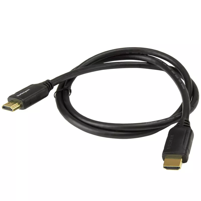 StarTech.com 3ft (1m) Premium Certified HDMI 2.0 kabel with Ethernet - High Speed Ultra HD 4K 60Hz HDMI kabel HDR10 - HDMI Cord (Male/Male Connectors) - For UHD Monitors, TVs, Displays