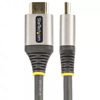 Kabel StarTech.com 16ft (5m) HDMI 2.1 8K – Certyfikowany kabel HDMI Ultra High Speed 48Gbps – 8K 60Hz/4K 120Hz HDR10+ eARC – kabel Ultra HD 8K HDMI – Monitor/TV/Wyświetlacz – Elastyczny płaszcz TPE