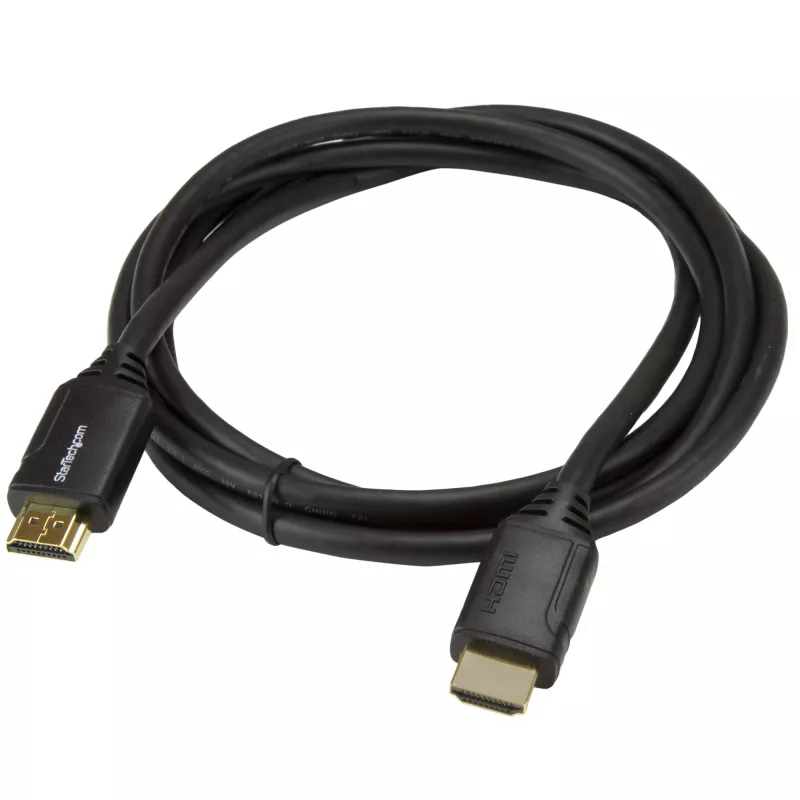 Kabel HDMI 2.0 Premium z certyfikatem StarTech.com 2 m z Ethernetem — szybki kabel HDMI Ultra HD 4K 60 Hz HDR10 — przewód HDMI (złącza męskie/męskie) — do monitorów UHD, telewizorów, wyświetlaczy