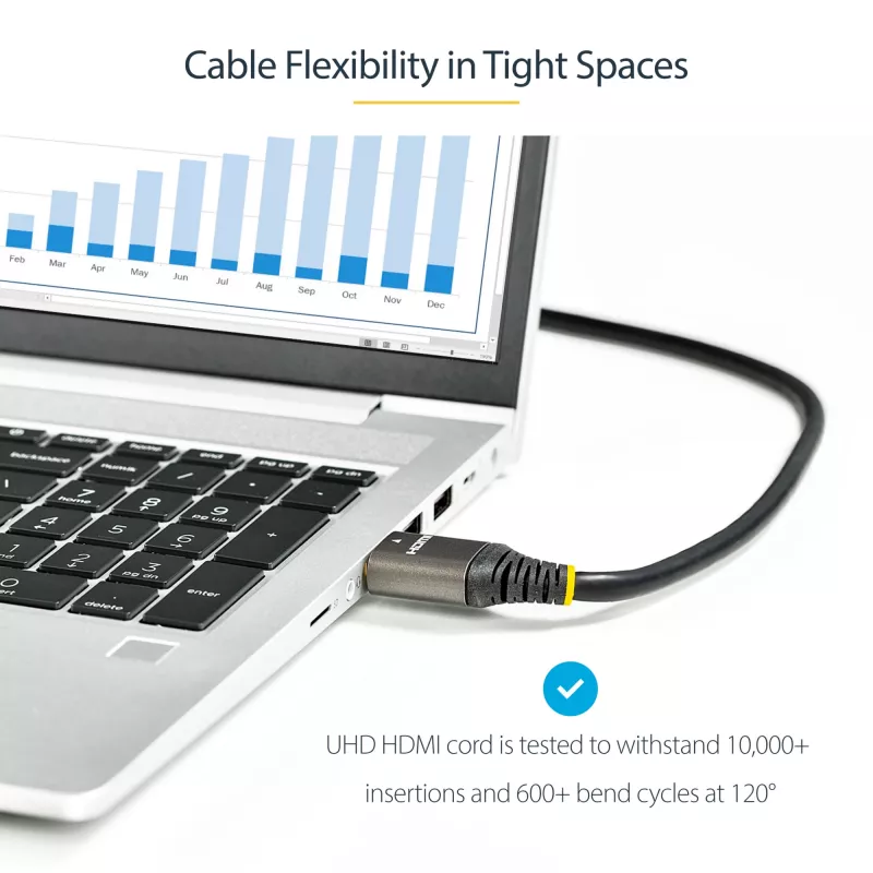 StarTech.com 13ft (4m) Premium Certified HDMI 2.0 kabel - High-Speed Ultra HD 4K 60Hz HDMI kabel with Ethernet - HDR10, ARC - UHD HDMI Video Cord - For UHD Monitors, TVs, Displays - M/M