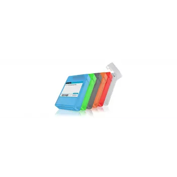 ICY BOX IB-AC602b-6 Etui Plastik Niebieski, Zielony, Szary, Pomarańczowy, Czerwony, Biały