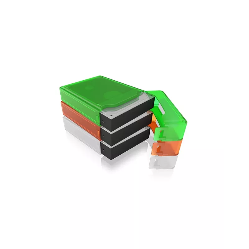 ICY BOX IB-AC602b-6 Etui Plastik Niebieski, Zielony, Szary, Pomarańczowy, Czerwony, Biały