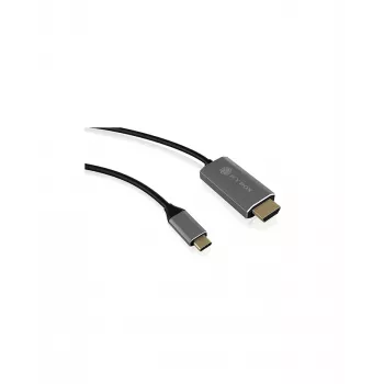 ICY BOX IB-CB020-C kabel HDMI 1,8 m HDMI Typ A (Standard) Czarny, Srebrny
