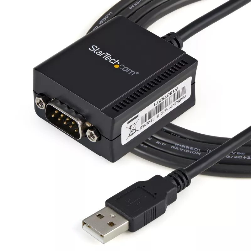 StarTech.com 1-portowy adapter kablowya FTDI USB na szeregowy RS232 z zachowaniem portu COM