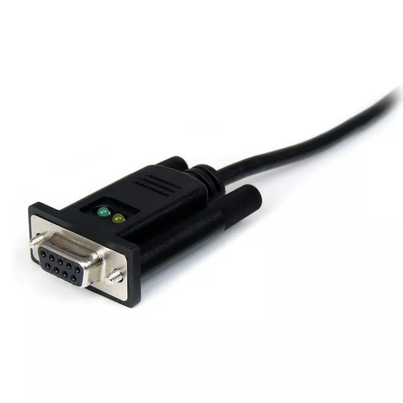 StarTech.com 6ft (1.8m) 1-Port USB na szeregowy RS232 Adapter, FTDI DB9 Szeregowy przewód adaptera DCE, Null Modem, USB 2.0 - TAA