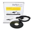 StarTech.com 6ft (1.8m) 1-Port USB na szeregowy RS232 Adapter, FTDI DB9 Szeregowy przewód adaptera DCE, Null Modem, USB 2.0 - TAA