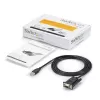 StarTech.com 6ft (1.8m) 1-Port USB na szeregowy RS232 Adapter, FTDI DB9 Szeregowy przewód adaptera DCE, Null Modem, USB 2.0 - TAA